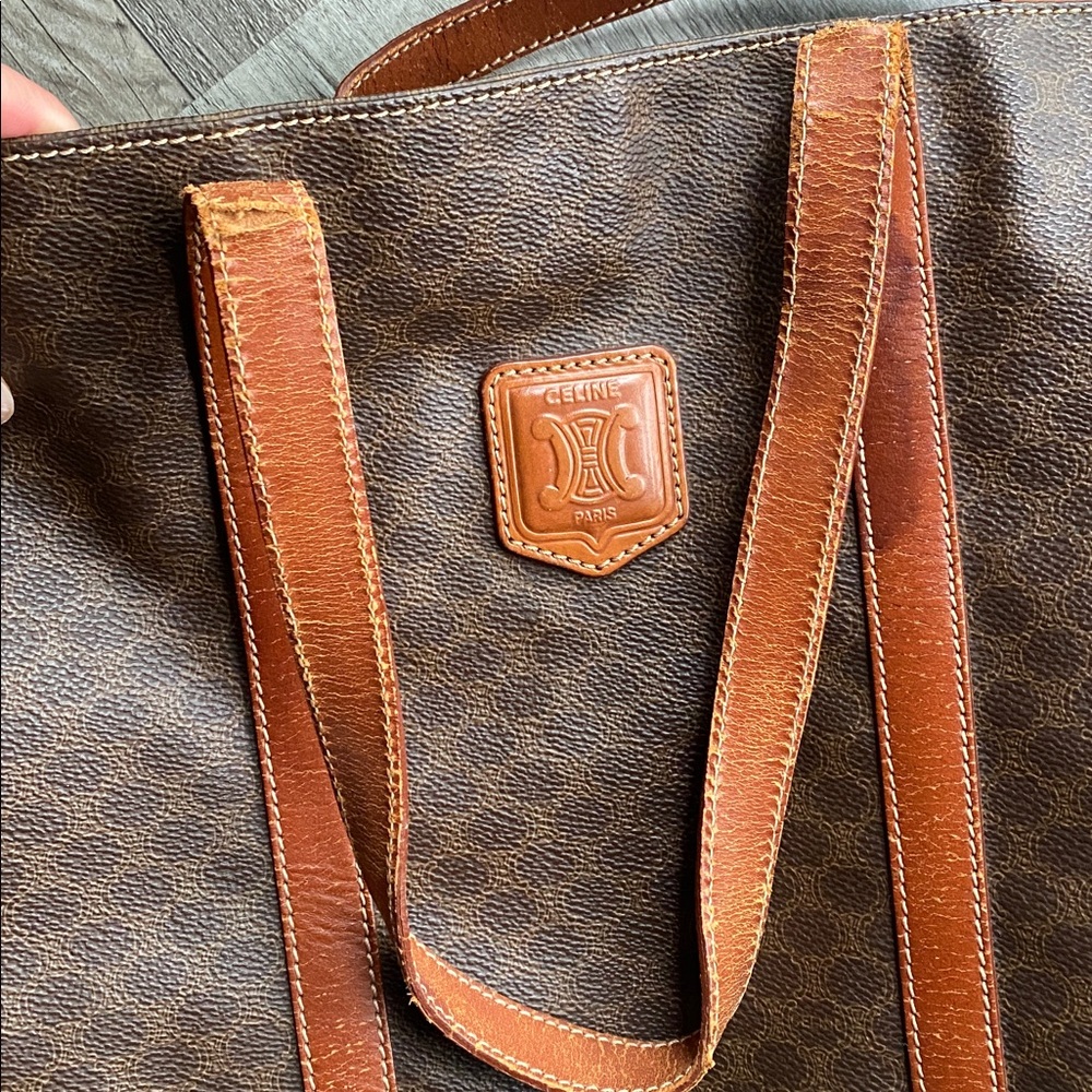 Celine Macadam Medium Leather Tote bag - Picture 8 of 9
